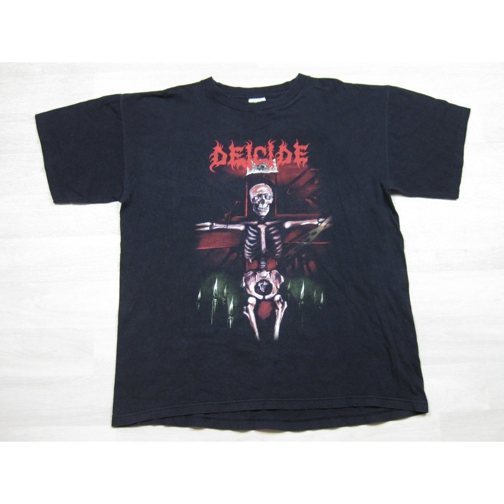 Vintage Deicide T Shirt (XL) Serpents of the Light‎ Blue Grape Band Slave Cross